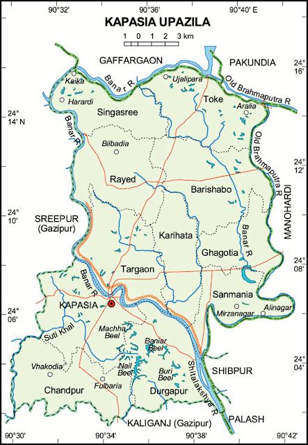 Maps Of Bangladesh Political Map Of Kapasia Upazila Gazipur District