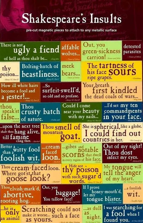 Shakespeares Insults Song Lyrics And Quotes Pinterest