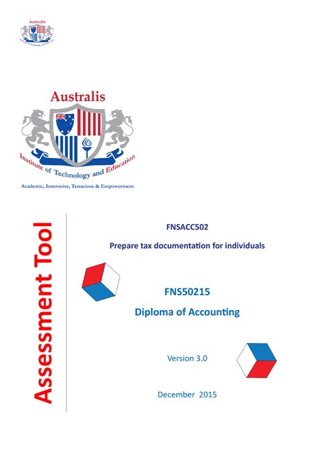 Assessments Fnsacc 502 Assessment Tool FNSACC Prepare Tax