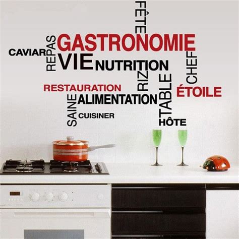 Mots Cuisine Wall Sticker French Vinyl Wall Stickers Wallpaper Mural