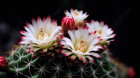 White Cactus Flowers Wallpaper Hd Background Beautiful Flower Cactus