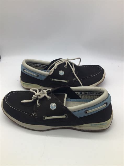 Margaritaville Womens Canvas Deck Shoes Slip On Sz 10 Gem