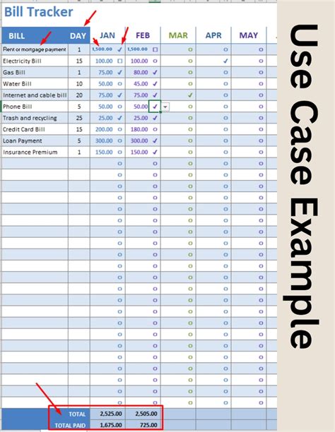 Monthly Bill Tracker Excel Spreadsheet - Etsy