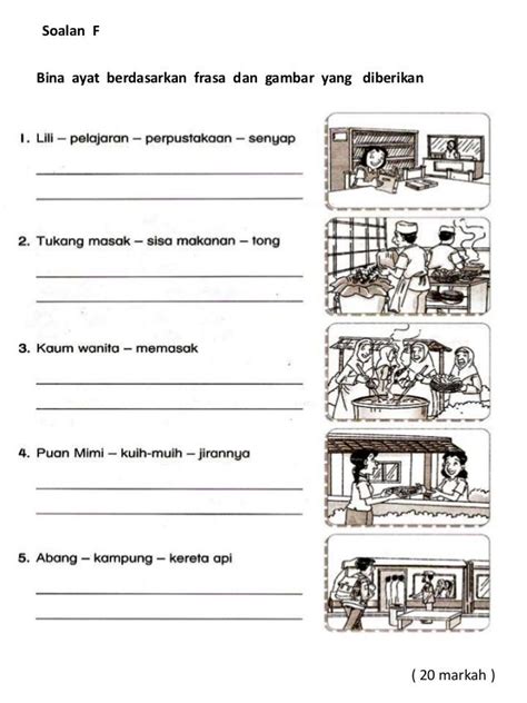 Bina Ayat Latihan Bahasa Melayu Tahun 4 Penulisan Dengan Jawapan