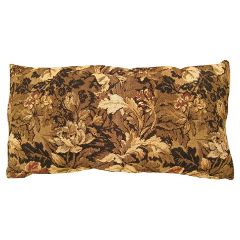 Decorative Antique Jacquard Tapestry Pillow With A Garden Design