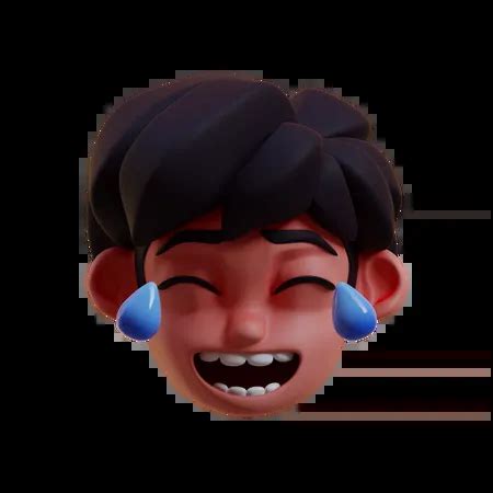 Laughing Out Loud Emoji 3D Icon download in PNG, OBJ or Blend format