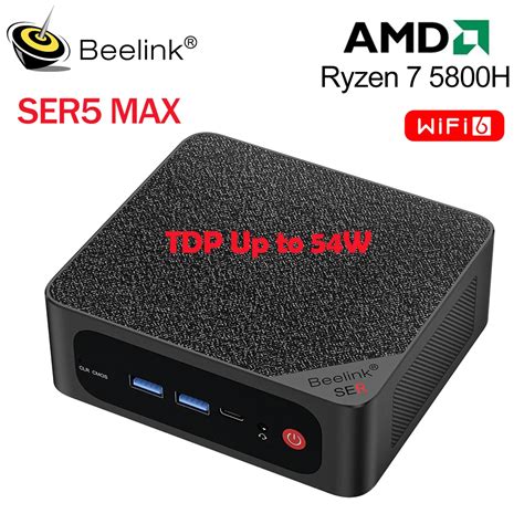 Beelink Mini PC SER5 Max AMD Ryzen 7 5800H DDR4 32G 500G NVME SSD SER6