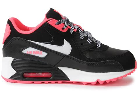 Nike Air Max 90 Enfant Noir Rose Chaussures Chaussures Chausport