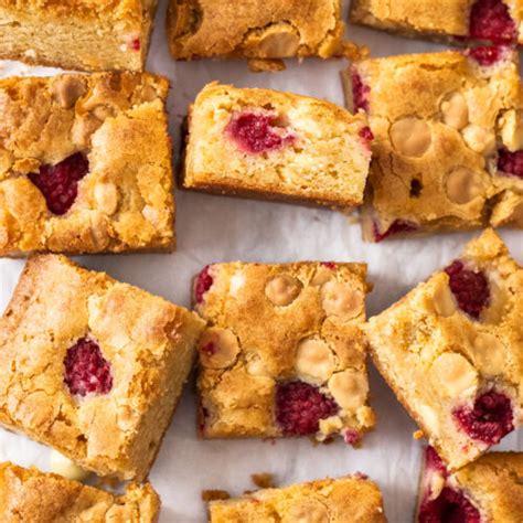 White Chocolate And Raspberry Blondies Sugar Salt Magic