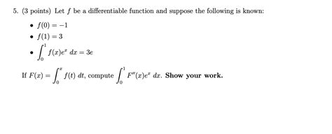 Solved 6 4 Points Let F Be A Twice Differentiable