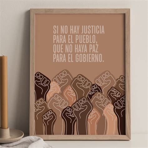 Physical Print Si No Hay Justicia Para El Pueblo Que No Haya Etsy