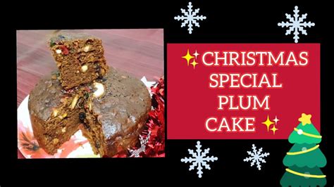 Christmas Special Plum Cake Rich Fruit Cake No Oven Non