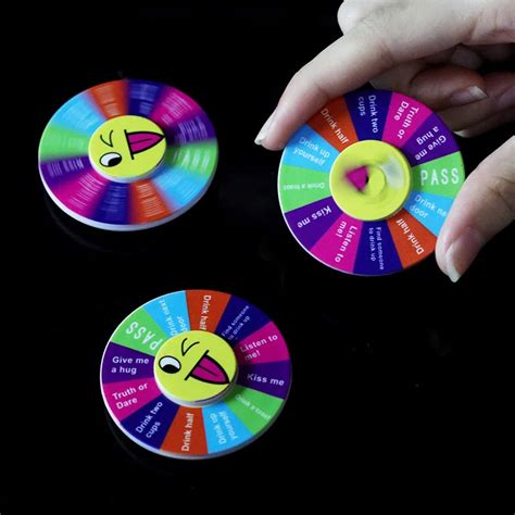 Buy English Version Funny Lucky Turntable Fidget Spinner 5cm Abs Plastic Play