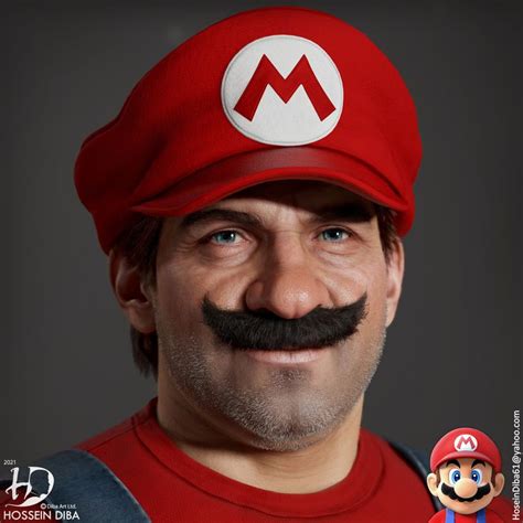 3d Model Of Mario From Super Mario Real Time Hossein Diba Super