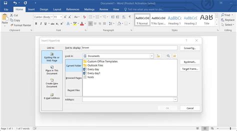 How To Insert A Hyperlink In Microsoft Word