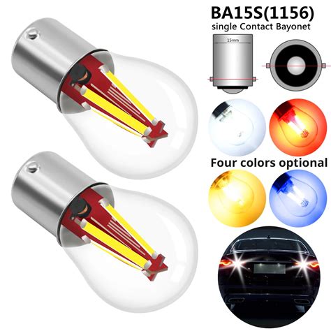 Pcs P W Ba S S Led Bulbs Cob White Yellow Red Blue For Car