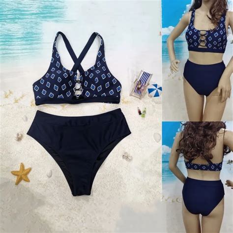 Women Swimwear Swimsuit Lady Dark Color Brandnew Bikini Two Piece Set Lazada PH