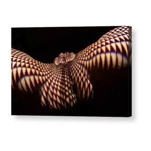 4913 Nude Woman Bending Over Mirror Acrylic Print By Chris Maher Pixels