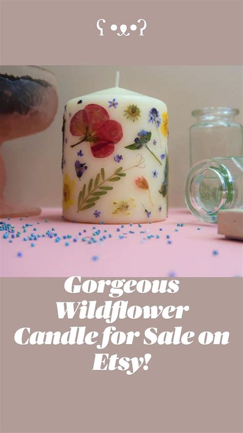 Gorgeous Wildflower Candle For Sale On Etsy Candles For Sale