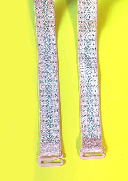 Full Jewel Stones Colored Fancy Bra Strap 18MM Lovebird Lingerie India