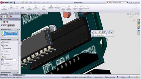 Solidworks A Tutorial 117 Arduino Board Assembly Youtube