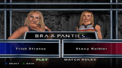 WWE Smackdown HCTP Trish Stratus VS Stacy Keibler Bra Panties