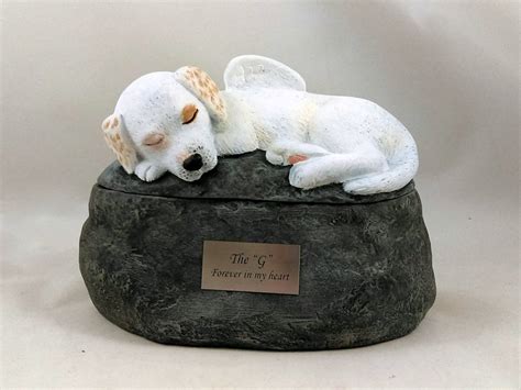 Ceramic Custom Two Piece Painted Dog Urn With A Name Etsy Dog Urns