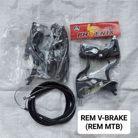 Jual REM V BRAKE SEPEDA KOMPLIT DEPAN BELAKANG SEPEDA MTB Shopee