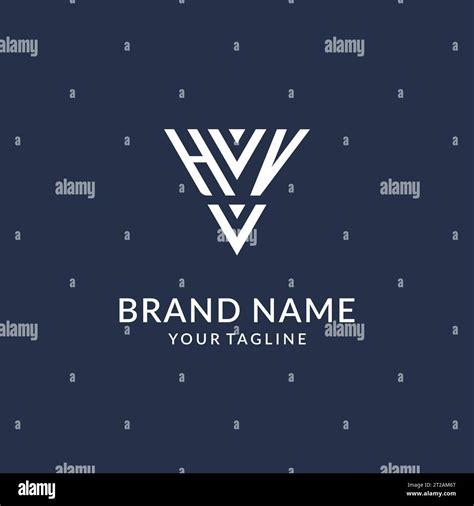 HV Triangle Monogram Logo Design Ideas Creative Initial Letter Logo