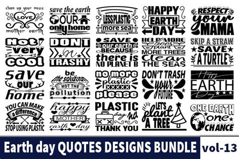 Earth Day Quotes Designs Bundle Graphic by Graphics Home · Creative Fabrica