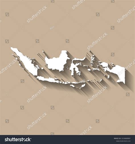 Indonesia Vector Country Map Silhouette Stock Vector (Royalty Free ...