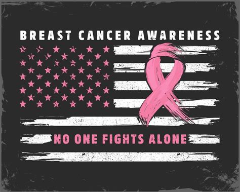 Breast Cancer Awareness Concept With American Flag And Pink Ribbon