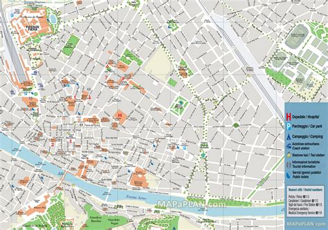 Printable Tourist Map Of Florence