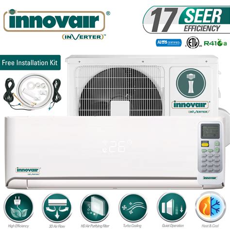 Innovair Air Conditioner Inverter Ductless Wall Mount Mini Split System