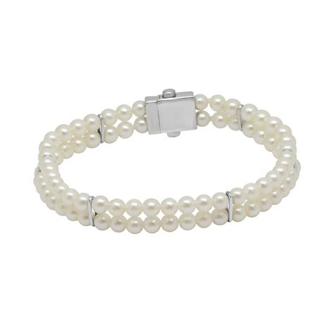 Bracciale Di Perle 2 File In Oro Bianco SALVINI Luxury Zone