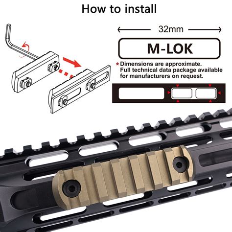 Fde Slot Aluminum Picatinny Weawer Rail Section For Mlok Campatible