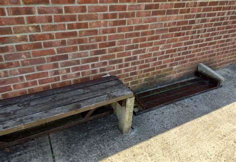 Caythorpe Bench Left Beyond Repair And Litter Thrown Across Playing Field