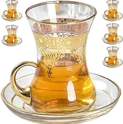 Amazon Vissmarta Gold Vintage Turkish Tea Glasses Cups And