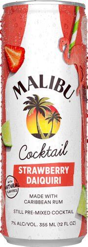 Malibu Ready To Drink Cocktail Strawberry Daquiri 12OZ Mary S Liquor