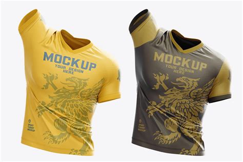 男士运动T恤设计样机 Mens Sports T shirt Mockup 设计小咖