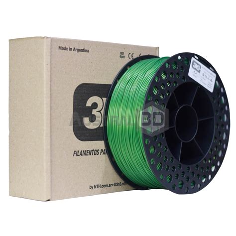 Austral 3D Rosario Filamento 3D 3n3 PLA VERDE 1 75mm 1KG