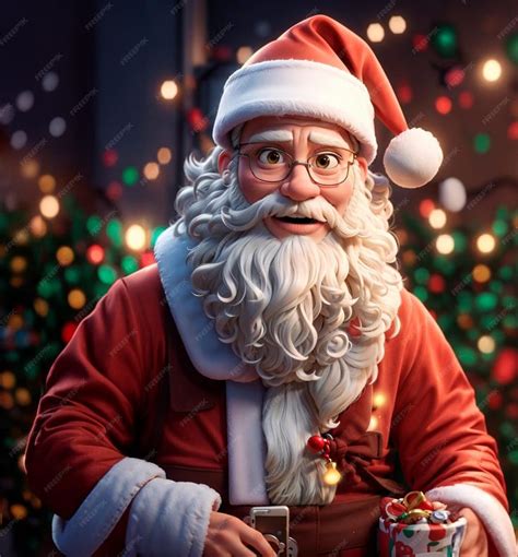 Premium Photo Cartoon Image Of Santa Claus In A Christmas Setting