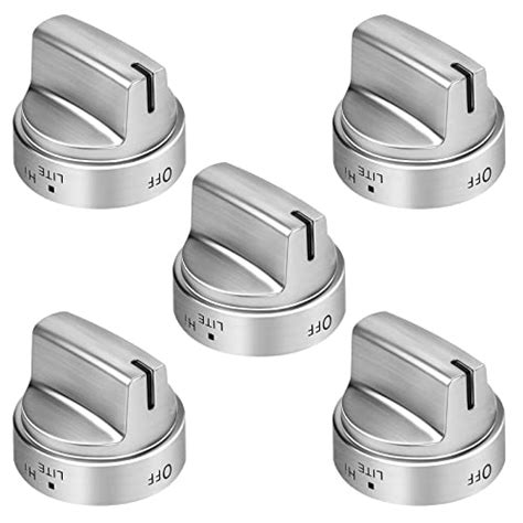 Blutoget WB03X24818 Gas Stove Knobs Replacement 5 Pack 100 Stainless