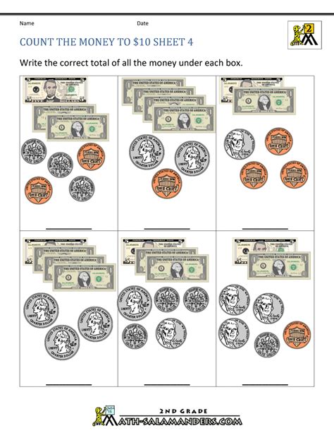 Printable Counting Money Worksheets