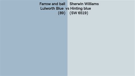 Farrow And Ball Lulworth Blue 89 Vs Sherwin Williams Hinting Blue SW