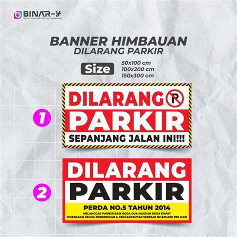 Jual Cetak Spanduk Himbauan Dilarang Parkir Shopee Indonesia