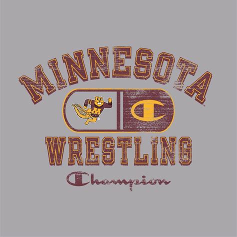 Minnesota Golden Gophers Champion Wrestling T-Shirt - Shop Now! - Blue ...