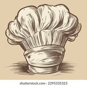 Chef Hat Sketch Cooking Vintage Vector Stock Vector (Royalty Free ...