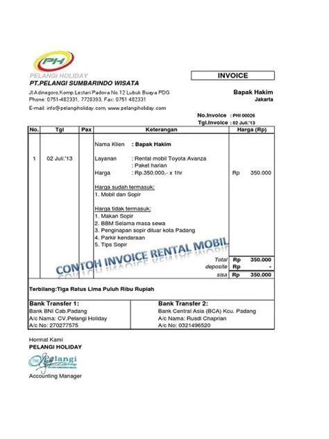 Contoh Invoice Tuntutan Bayaran Contoh Invoice Penagihan Penjualan