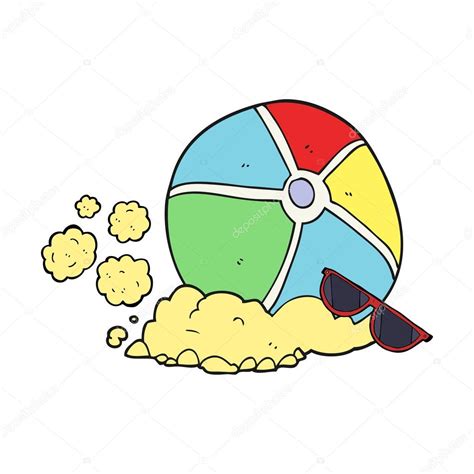 Cartoon Beach Ball Stock Vector By Lineartestpilot